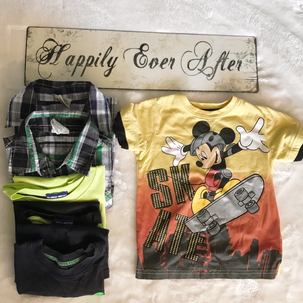 2T Boys shirt bundle collar/Mickey Disney